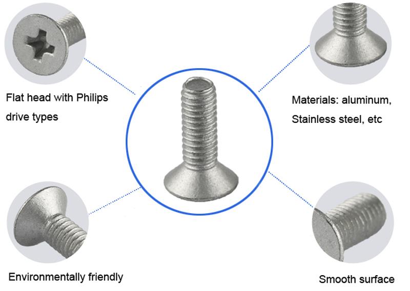 Countersunk security screws