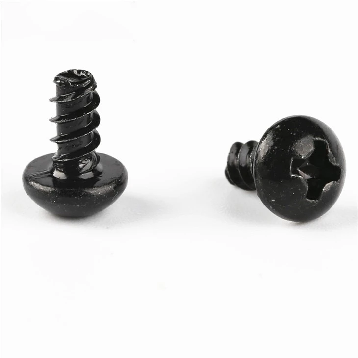Cross Recessed Small Black Round Head Screw
